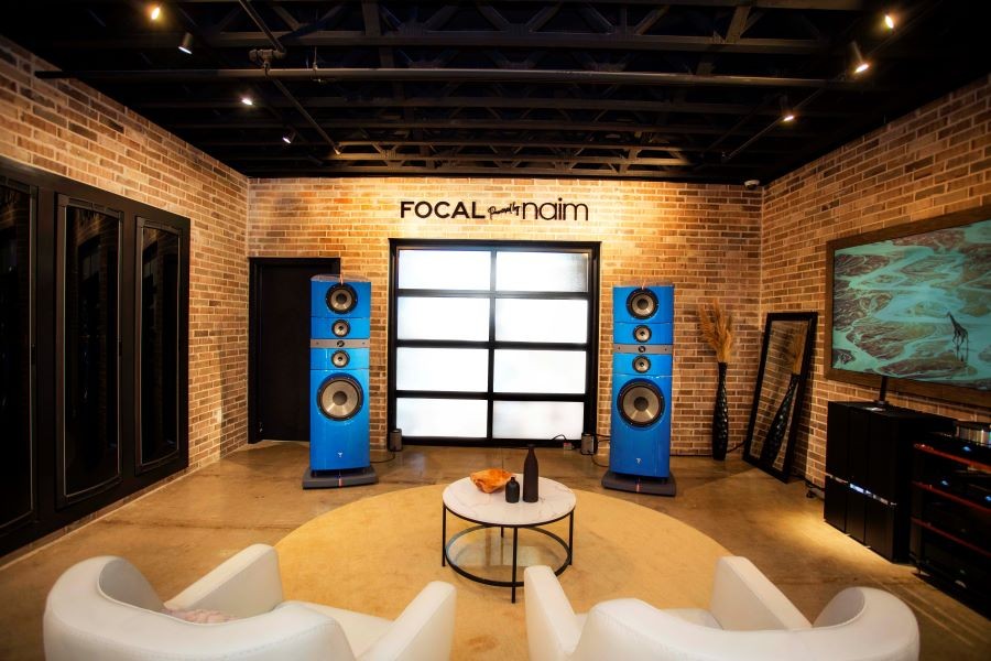 The Focal Powered by Naim section in DeVance Electronic Lifestyle’s showroom.